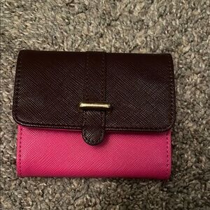 Pink and Brown Women's Wallet